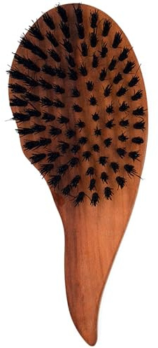 Thats me organic Profi-Haarbürste Die Außergewöhnliche – Aus Birnbaumholz & Wildschweinborsten – Für dichtes Haar & Locken – Härtegrad “hart” Naturhaarbürste – Sleek Bun Bürste