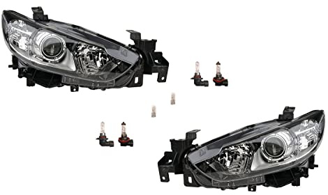 Johns, Scheinwerfer Halogen Front passend für Mazda 6 GJ GL 12-15 Leuchtmittel Satz L R