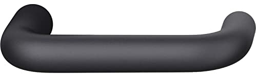 FSB 0 10 1070 04600 0810 Drückerlochteil Türgriff universal, Türdrücker gebogen ASL AGL, Aluminium schwarz matt 10107004600, Silber