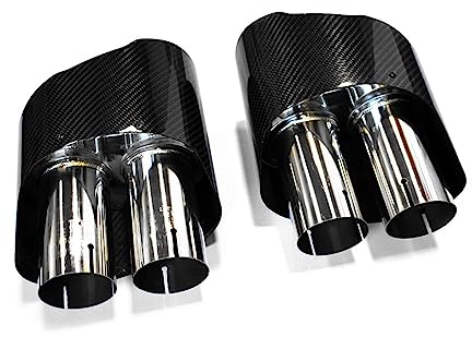 Auspuffblende Blenden Für RS3 RS4 RS5 RS6 RS7 A3 A4 A5 A6 A7 Carbon Fiber Doppel Outlet Auspuff Endrohr Endrohrblenden(Double Inlet)