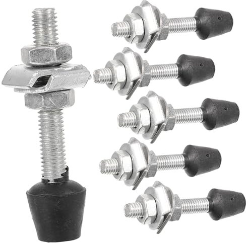 Veemoon 6pièces Vis à Bascule Filetée Fer Galvanisé Pointe De Broche Pour Serrage à Genouillère Compatible Avec Colliers De Serrage Coudés Usage Menuiserie