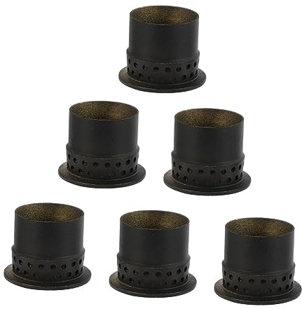 Coperchi Bruciatore per Fornello a Gas 6 Pezzi in Lega di Rame Nero | Distribuzione Uniforme della Fiamma, Accessori per Cucina Domestica e Ristorante