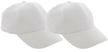 MFAZ Morefaz Ltd Set 2 x basebollkeps pojkar flickor mössa hatt barn barnmössa basebollkeps, Vit, 4-14 yrs