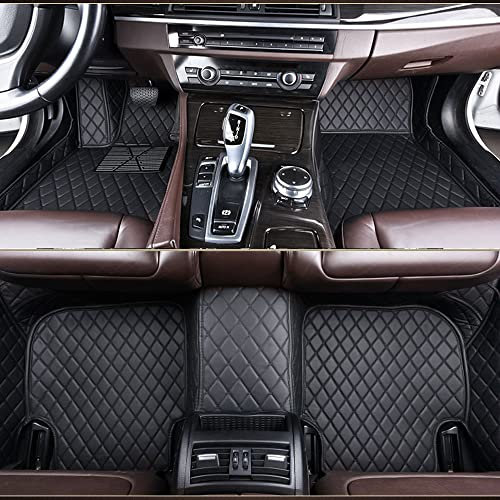 pour Skoda Scala 2021-2024 Tapis de Sol de Voiture en Cuir Artificiel empêchez la Boue Le Sable la Graisse,Black 1-7 Seats