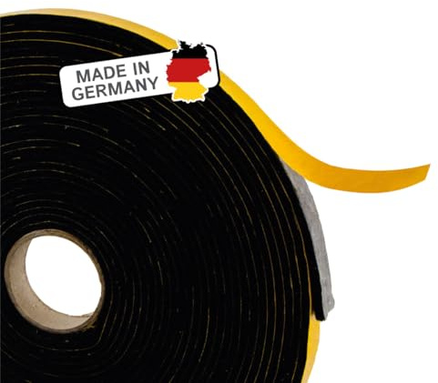 Filzband selbstklebend, 15 mm x 3 mm x 10 m, Schwarz, Made in Germany | Vielseitig einsetzbar; für Möbel, Türen, Fenster & Schubladen; zum Schützen, Dämpfen, Abdichten & Entklappern