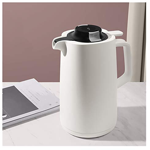 Thermal Carafe Jugs 1.5L with Glass Liner - Portable Vacuum Insulated Pitcher with Temperature Display Lid - Ideal for Coffee, Tea, and Hot Beverages - Double Wall Stainless Steel - Black Color option