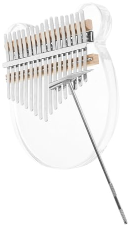 SHOWERORO 17 Tasten Kalimba Daumenklavier Fingerklavier Musikinstrument Aus Kristallacryl Mit Bogendesign Zum Tragen