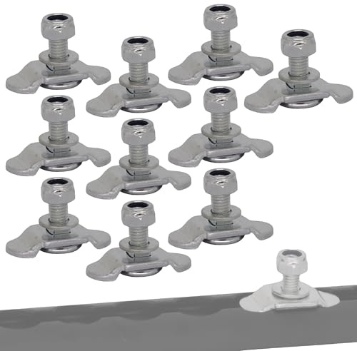10x Airline Schraubfitting M8x15 mit Mutter Spannbereich 10mm Airlineschiene Airlineverschraubung