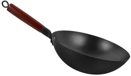 Sartén wok eléctrica antiadherente, utensilios de cocina de inducción de titanio para freír, olla caliente y sartén – Sartén de hierro versátil para todas tus necesidades de cocción (parte inferior