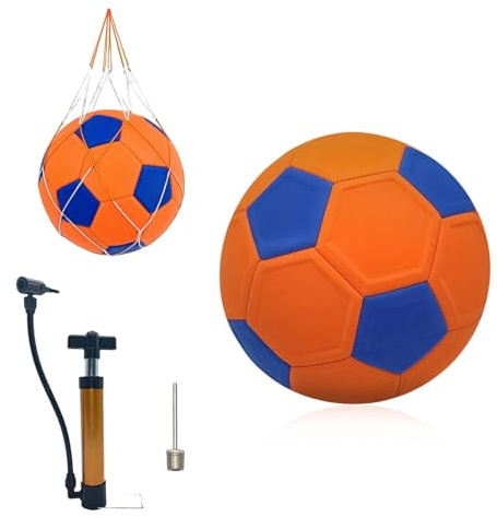 LNGJIN Fotbollskurvboll, fotboll för vuxna – storlek 4, kurvbollsfotboll, enback-spinball, Eva-bågfotboll med luftpump, fotbollsträning inomhus och utomhus kurvboll