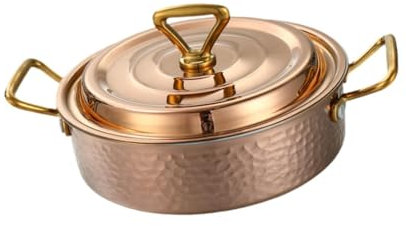 Stainless Steel Spaghetti Stew Pot Easy to Carry Induction Pot for Home Picnic Restaurant Buffet 20cm