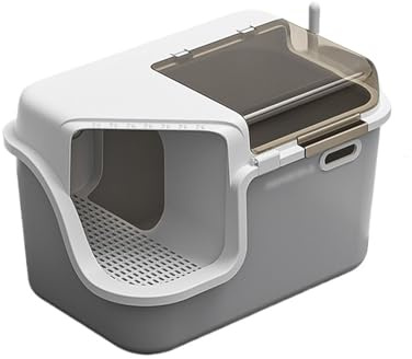 Windmilne Bacs à litière - Toilettes pour Chats entièrement fermées avec Porte, Grand bac à litière Anti-éclaboussures, bac à litière pour Chat, Maison pour Chaton