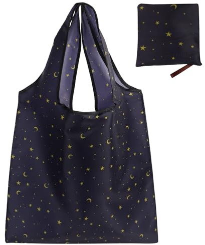 Yilnlg Extra Large Foldable Reusable Recycled Grocery Bags, Ladies Shopping Bag Eco Tote bags with Storage Pouch for Daily Shopping Loading