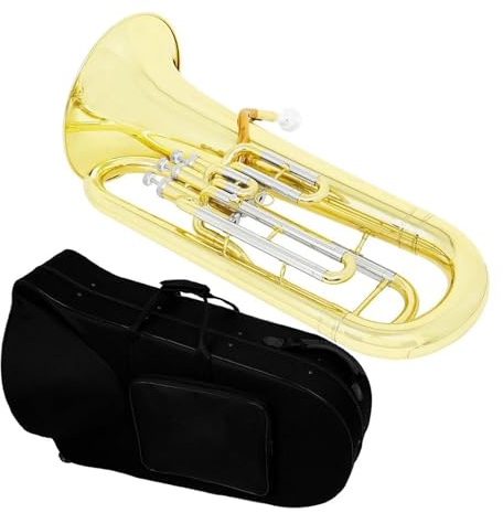 Euphonium Bb Euphonium 3 Tasten Vertikalventil Goldlack Baritonhorn Mit Koffer Musikinstrumenten Set