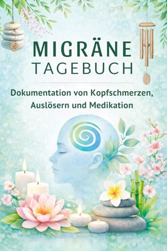 Migräne-Tagebuch: Migräne Tagebuch - Kopfschmerztagebuch - Dokumentation von Kopfschmerzen, Auslösern und Medikation