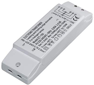 conecto X-HT020 Halogentransformator 12V/50-150 Watt, 220-240V, 50Hz, dimmbar mit Phasenabschnittdimmer