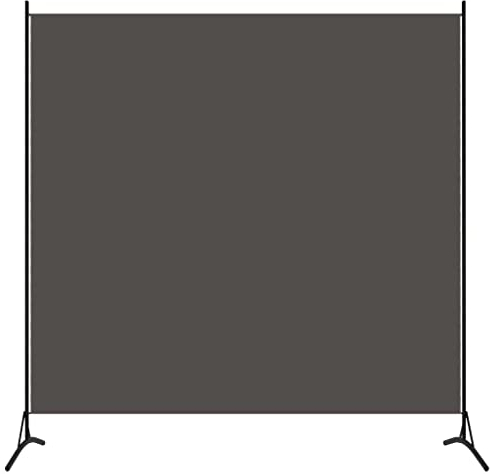 vidaXL Biombo Divisor de 1 Panel de Pie Pantalla Protectora Separador Habitación Dormitorio Estancia Decoración Partición Privacidad Gris Antracita