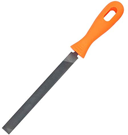 YATO Afilador de cadena de motosierra profesional, lima plana paralela-lima de molino plana- lima de mano plana- lima para serrucho- 250mm-acero- color naranja