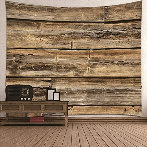 Aotiwe Tapisserie Bunt, Wanddekoration Wohnzimmer Holzmaserung aus Polyester Braun 150X150Cm für Wohnung