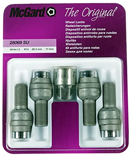 McGard Felgenschloßbolzen M14x1.50 - Kugelbund R14 - Länge 28.3mm | 17mm Schlüsselweite
