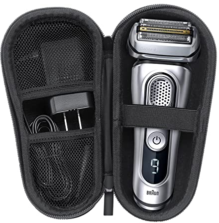 Skycase Hart Reise Schutz Hülle für Braun Series 3/3s/5/5s/7/7s/9/9s,Universal Rasierer Hart Case Schutzhülle,Reise Schutz Hülle für Elektrorasierer,Rasierer Tragen Etui Tragetasche Herren,Schwarz
