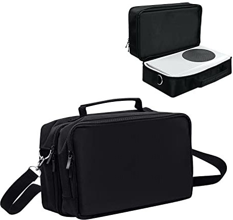 Mcbazel Protective Game Console Travel Bag for Xbox Series S,Protective Case for Xbox Series S Console, Controller, Cables and Other Accessories - Black