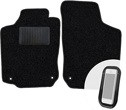moto-MOLTICO Vorne Fußmatten Auto Velours Autoteppiche | Schwarz Automatten Set 2-teilig passend für Opel Corsa C 2000-2006