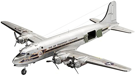 Revell Modellbausatz I Geschenkset 75. Jahrestag Berliner Luftbrücke I C-54 D Skymaster I 352 Teile I Maßstab 1:72 I für Kinder und Erwachsene ab 13 Jahren