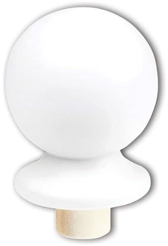 Jackson Woodturners White Primed Ball Newel Newel Cap 90mm