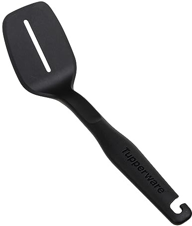 Tupperware Pfannenwender Schwarz (inkl. Kiwilöffel) - Kunststoff oder Silikon - 12 in - Rechteckig - Küchenschaber - Spachtel