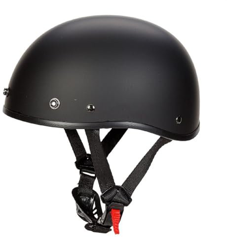 Retrò Moto Casco Scodella, Moto Caschi Jet ECE DOT Omologato, Nero Motociclo Casco Mezzo Uomo Donna, Per Adulti Casco Mezzo Guscio Per Scooter Chopper ( Size : S=55-56cm )