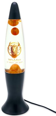 nox light Lavalampe schwarz mit individuellem Druck - ihr personalisierter Text Logo Foto (gold)