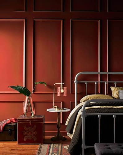 DECOZAYN Kit de moulage mural, panneaux de laminage préfabriqués, moulage de cadre photo, kit de garniture prédécoupée, Wainscot pour décoration de la maison, 9 cadres, apprêté en usine blanc