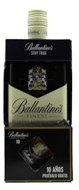 Ballantine's Finest Whisky Escocés de Mezcla con miniatura de Ballantine's 10 años, 700 ml