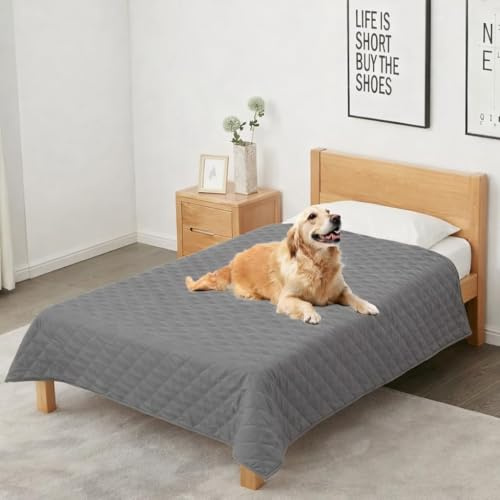 beueyfr Waterproof Dog Blanket, Dog Blankets Washable, Soft Dog Bed Cover Pet Blanket, Reversible Sofa Cover for Puppy Cat, 97×190cm