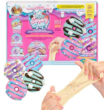Slimy Sugary Crush - Dooonuts, Slime und Knete Kreativ-Set, Backspiel zum selber Mischen, Formen und Dekorieren, kreatives Gestalten für Kinder