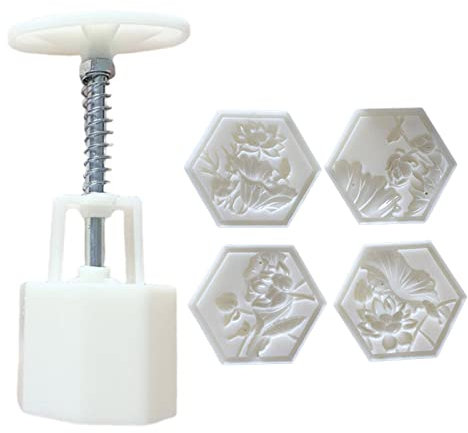 50 g Form mit 4 verschiedenen Mustern, Gebäckstempel, Mittelherbst-Stempel zum Backen