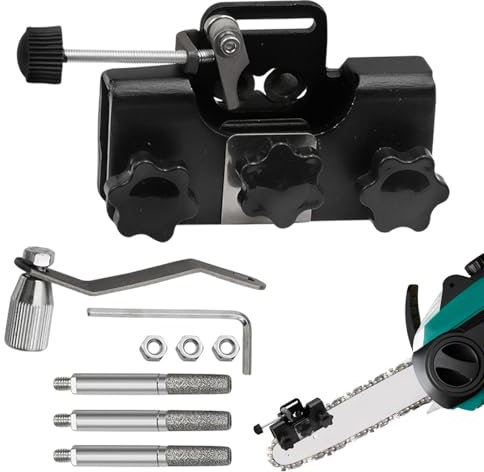 Motorsågskedjor slipare, motorsågsslipningssats, motorsågsslipningsmall kit med 3 bits | Handhållen vev kedjeslipverktyg för motorsåg och sci-sågar
