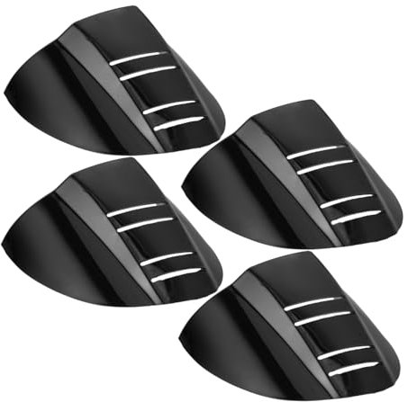 BEBEMOKO 4pcs Safety Glasses Side Shields Clip on Protective Eyewear Accessories Small Black Side Shields for Work Glasses Construction and Outdoor Use