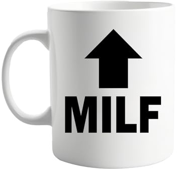 signkitsuk Milf 11oz Mug – Funny Coffee Mug for Adults – Humour Gift for Women and Men – Bold and Unique Ceramic Coffee Cup – Great for Morning Coffee or Tea Lovers, for Him or Her