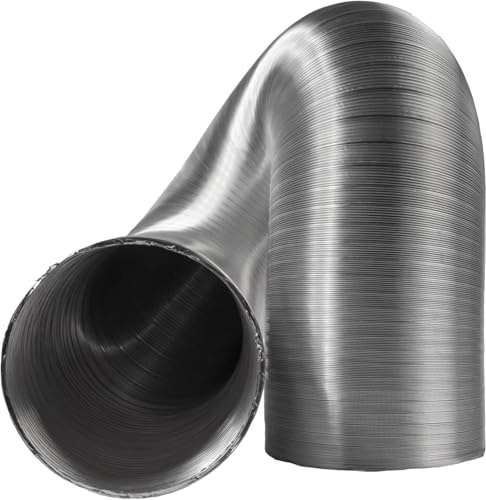 Repa Market Ø150 mm - 3m Ducting Pipe - Flexible Aluminum Tube - Aluminum Air Conditioner Hose - Spring Steel Wire Hose - Kitchen Exhaust Pipe 150mm Ducting, Tumble Dryer, Gas Cooker, Extractor Fan