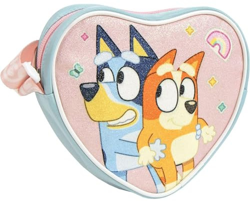CERDÁ LIFE'S LITTLE MOMENTS 2 till 8 år gammal färgglad tecknad karaktärsdesign, lätt och rymlig blå väska, unisex hjärta, barn, medium, Blått hjärta, M