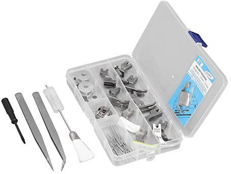 Industrial Sewing Machine Presser Foot Set Edelstahlersatz -Ersatzkit mit Tragbarem Aufbewahrungsfall - Kompatibel mit den Meisten Jersey -Maschinen - Hohe Haltbarkeit und Leistung