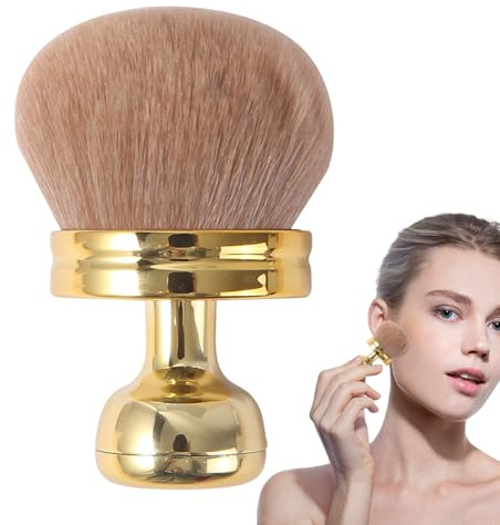 Ansiktsbrun borste – 7,6 cm solbrun borste för ansiktskropp | brett huvud applikatorben ryggarmar jämn täckning för foundation, concealer, kräm, rodna