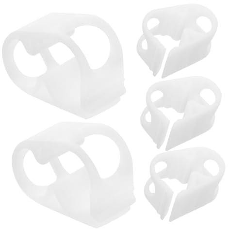 Plastic Tube Clamp 5pcs White Adjustable Flow Control | Tubing and Hose, Suitable for Infusion Bottles and Process Control, Plastic Construction