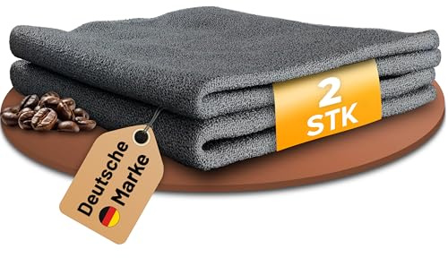 GLANZFAKTOR Barista Tuch Set (2) - Hochwertige Barista Tücher & Barista Lappen (38x38 cm) – Waschbares Barista Handtuch für Barista Kaffee, Espresso & Reinigung – Perfekt für Barista zubehör