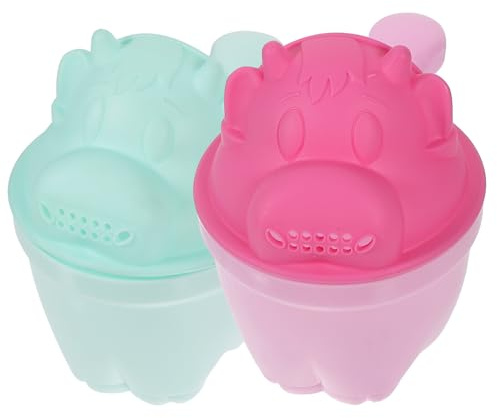 Abaodam 2 pezzi Tazza Risciacquo Shampoo per Bicchiere Leggero e Durevole per Lavaggio Capelli Ragazzo Ragazza Design Ergonomico e Facile da Usare per Bagnetto e Doccia