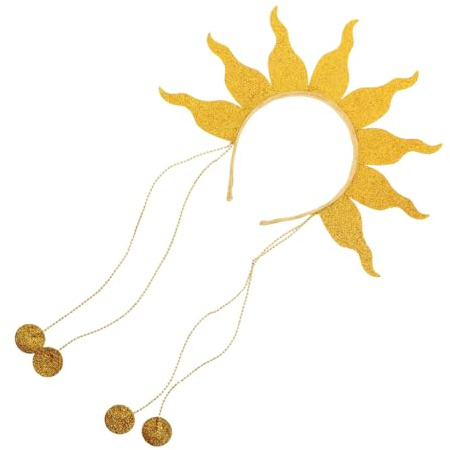 ANDRESLAD Bandeau Soleil Flamme Scintillant avec de Perles Accessoire Cheveux Fête Halloween Carnaval Léger et Confortable pour Garçon et Filles et Coiffure Originale pour Festivals et