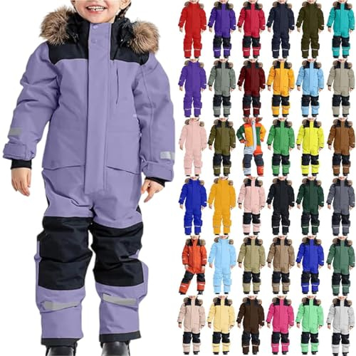 Barn Vinteroveraller Heltäckande Vinter Utomhus Vattentät Vindtät Snödräkt Pojkar Flickor Skidjackor Jumpsuits Overaller Overaller