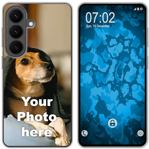 PhoneNatic personalisierte Handyhülle für Samsung Galaxy S26 Custom Case transparent zum selbst gestalten mit eigenem Foto Bild Text individuell